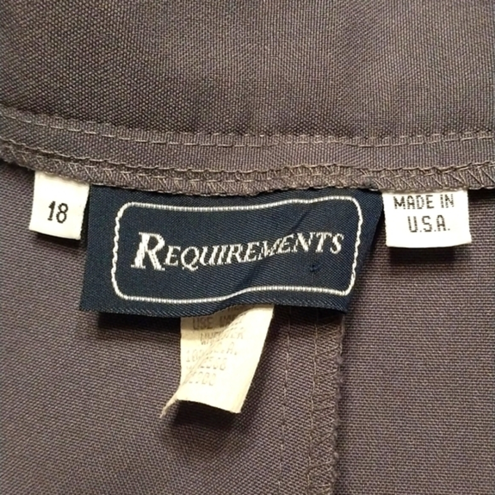 Requirements‎ NWT Women's Pants Size 18/28 Gray "Tummy Busters" Side Zip - Picture 3 of 12